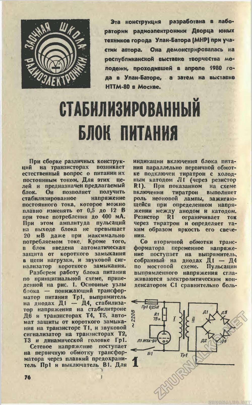 Юный техник 1981-03, страница 80