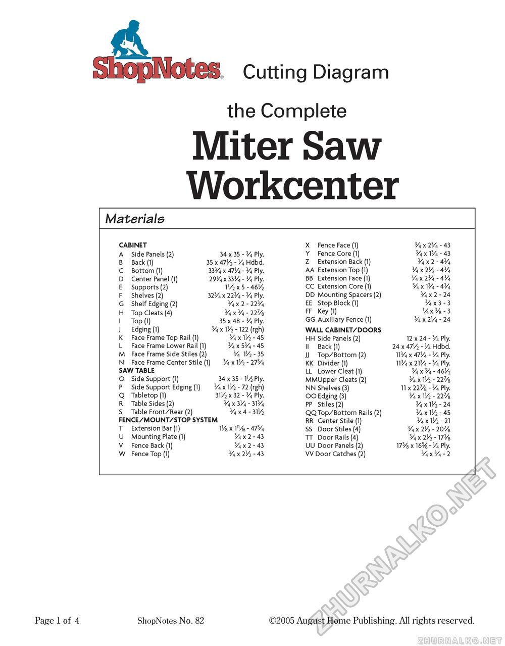 82 - The Complete Miter Saw Workstation,  54