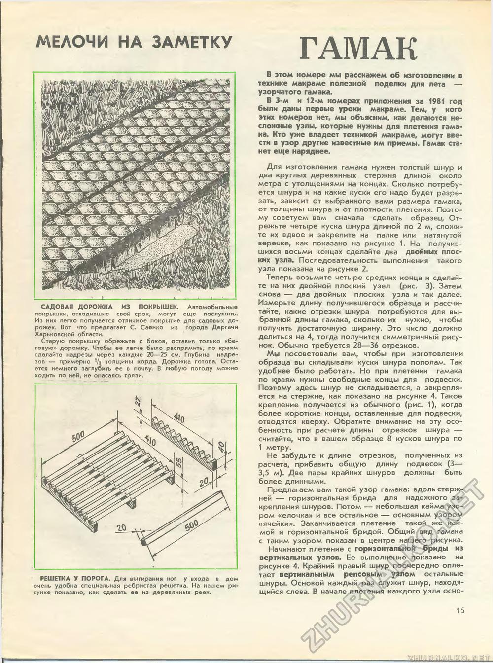 Юный техник - для умелых рук 1983-06, страница 15