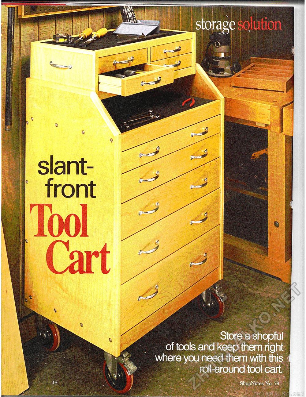 79 - Slant Front Tool Cart,  18