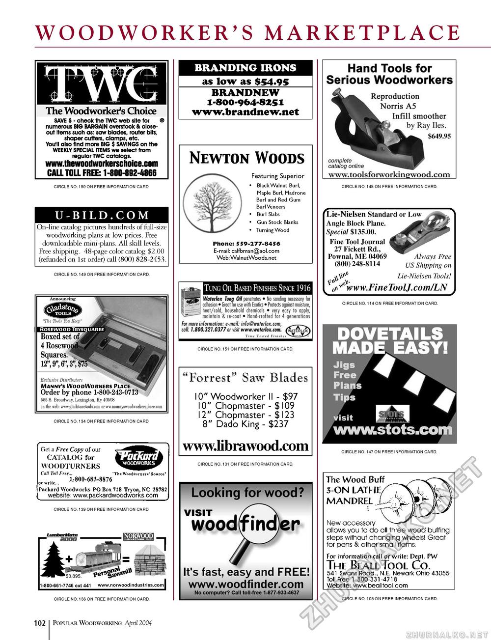 Popular Woodworking 2004-04  140,  105