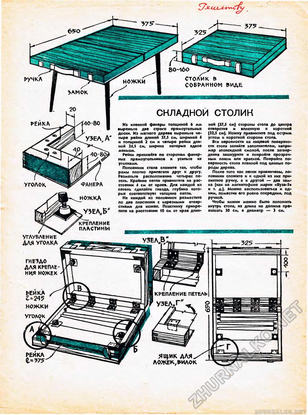 Юный техник - для умелых рук 1972-11, страница 16
