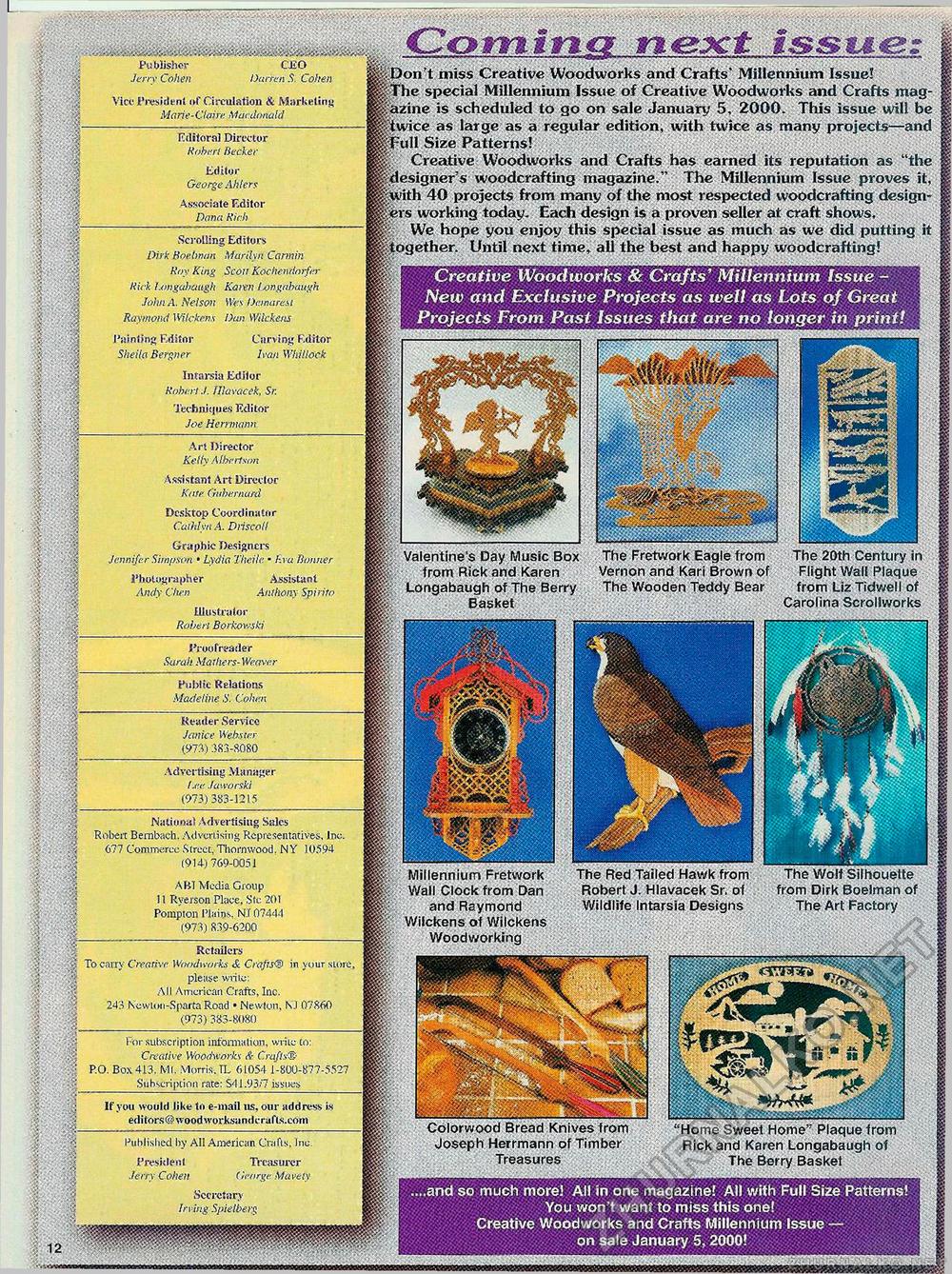 Creative Woodworks & crafts 2000-01,  12