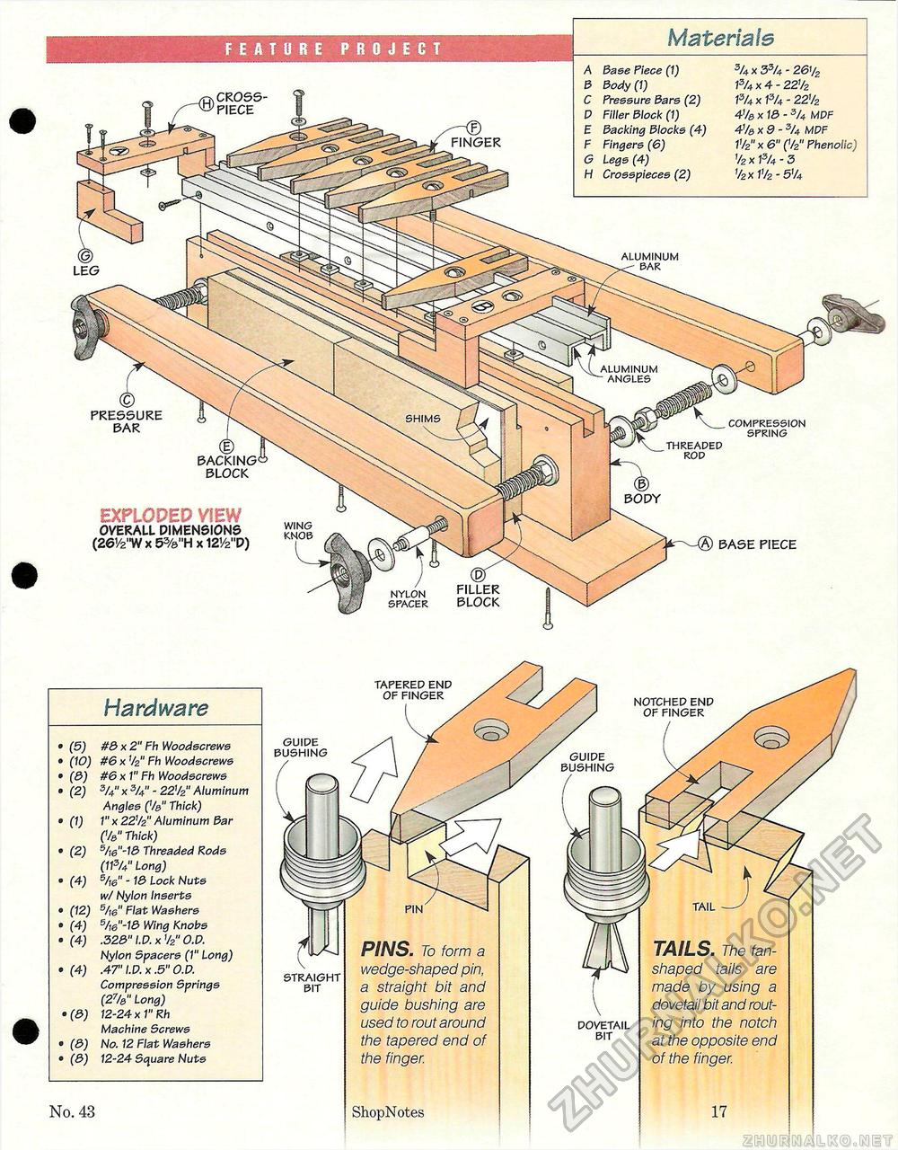 43 - Build Your Own Dovetail Jig,  17