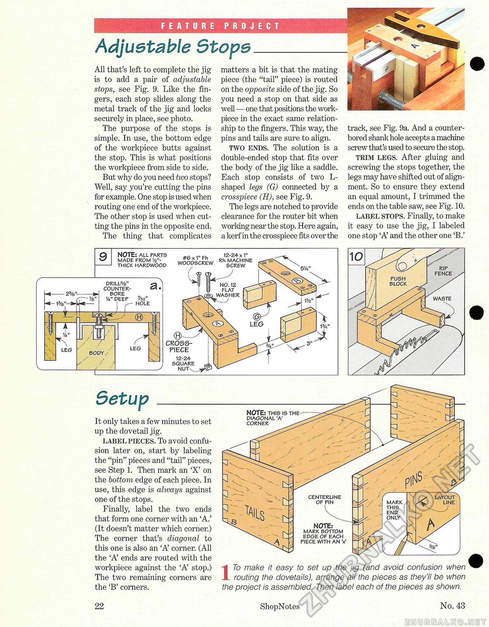 43 - Build Your Own Dovetail Jig,  22